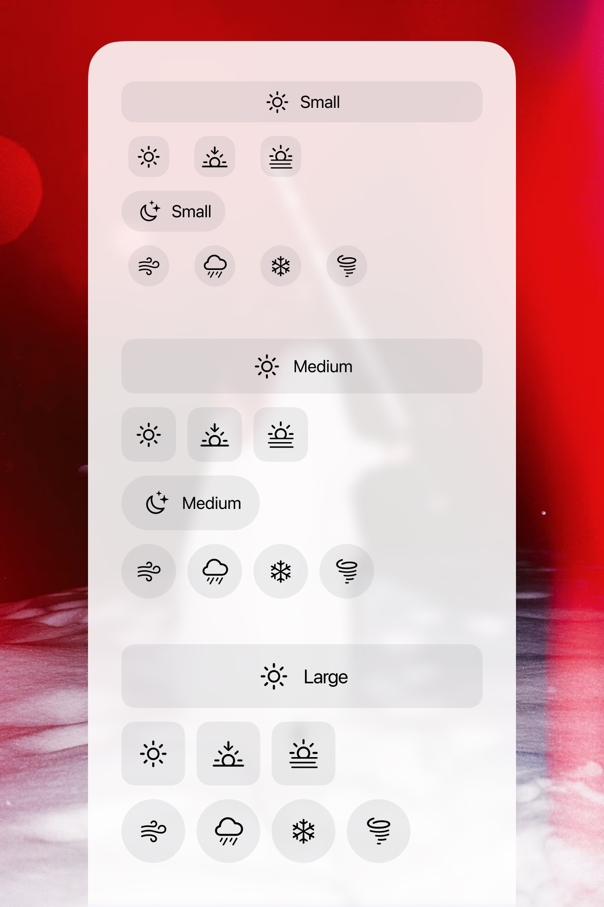 Button sizes