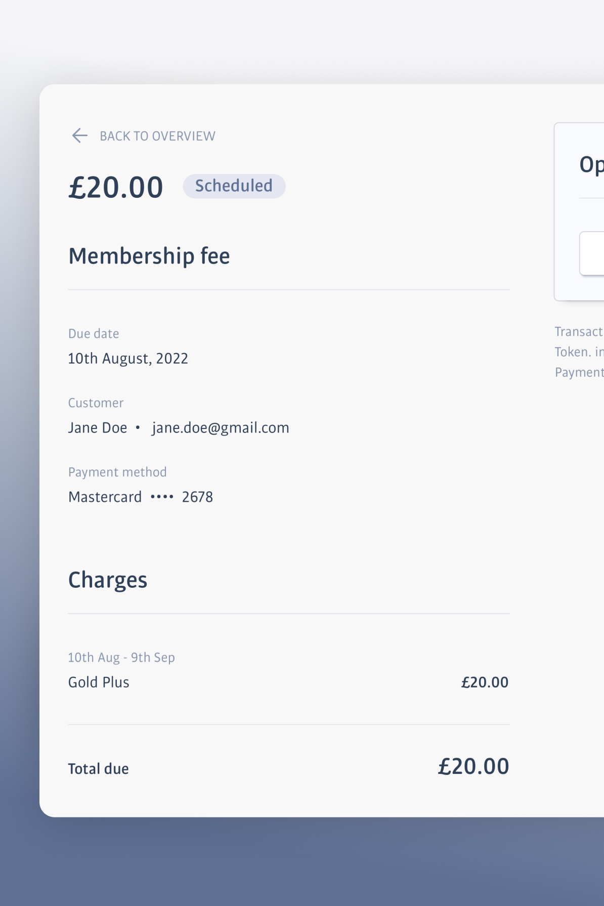 Scheduled payment